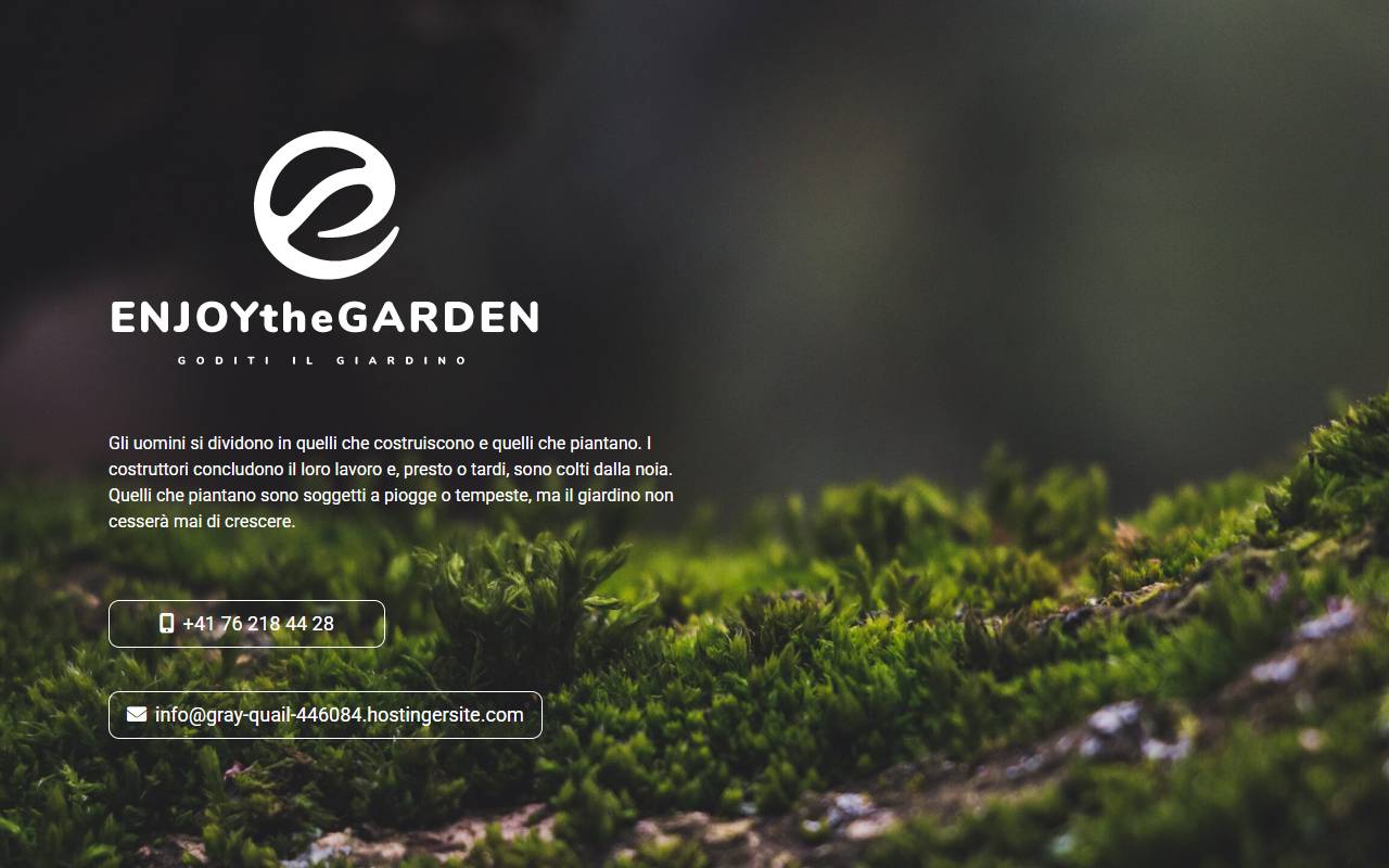 Anteprima del sito: Enjoy The Garden Sagl