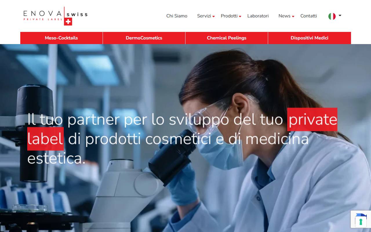 Anteprima del sito: Enova Swiss Sagl