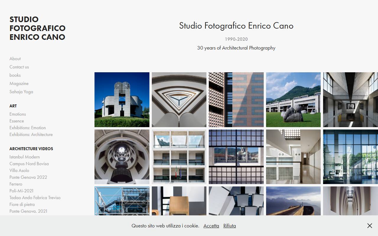 Anteprima del sito: Studio Fotografico Enrico Cano Sagl