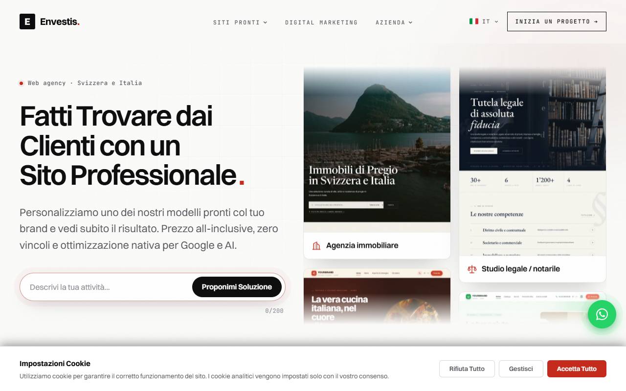 Anteprima del sito: ENVESTIS SA