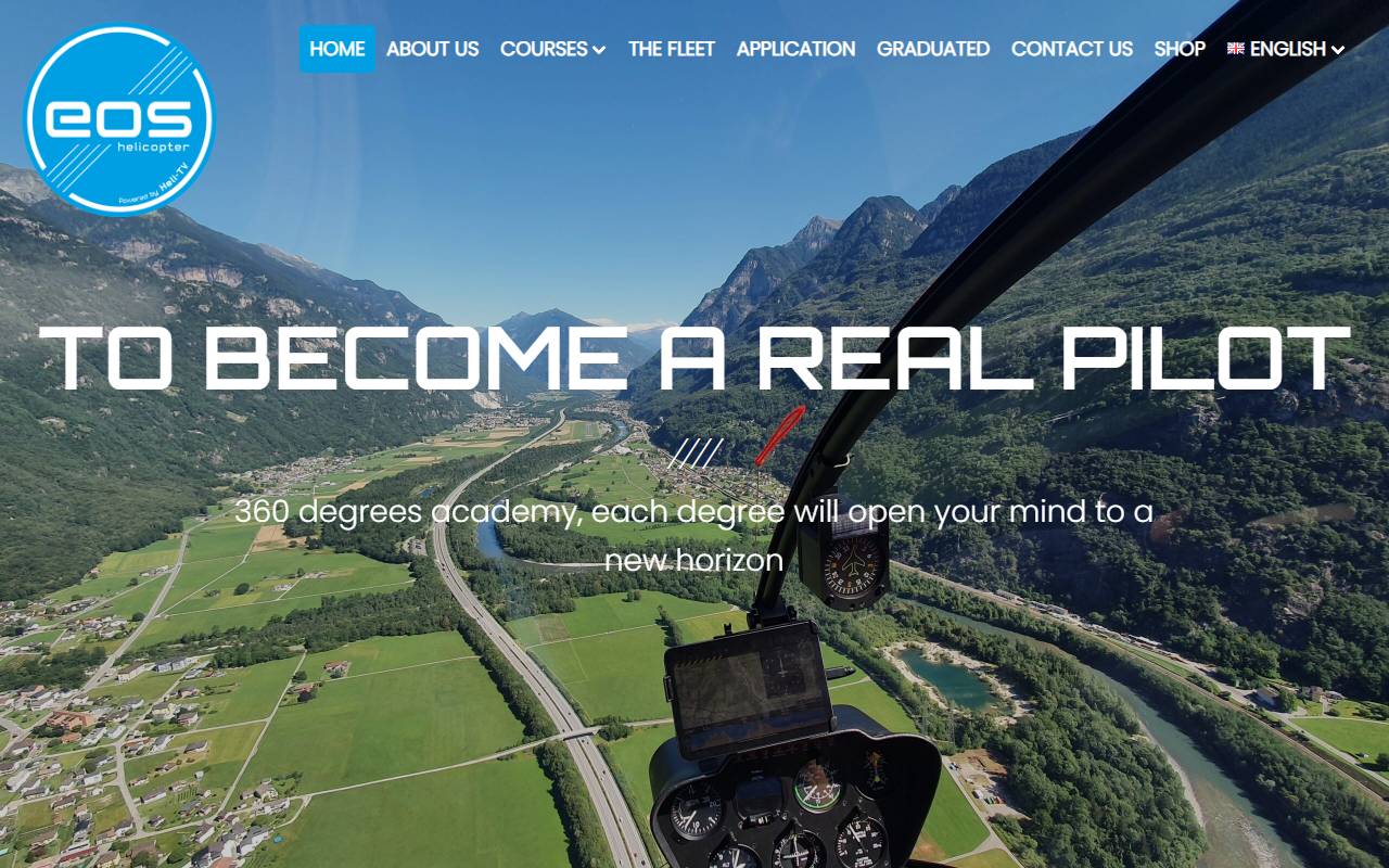 Anteprima del sito: Eos Helicopter Sagl