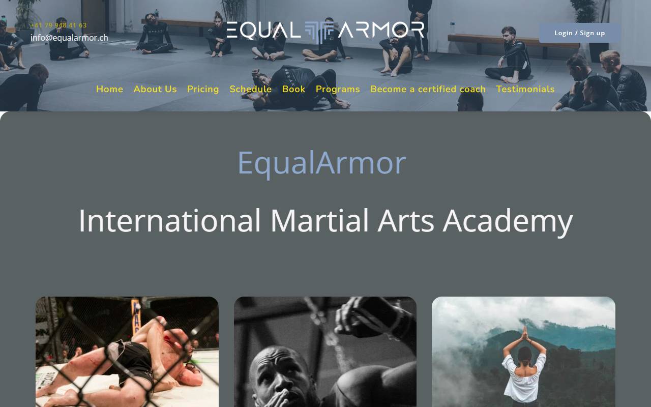 Anteprima del sito: EqualArmor