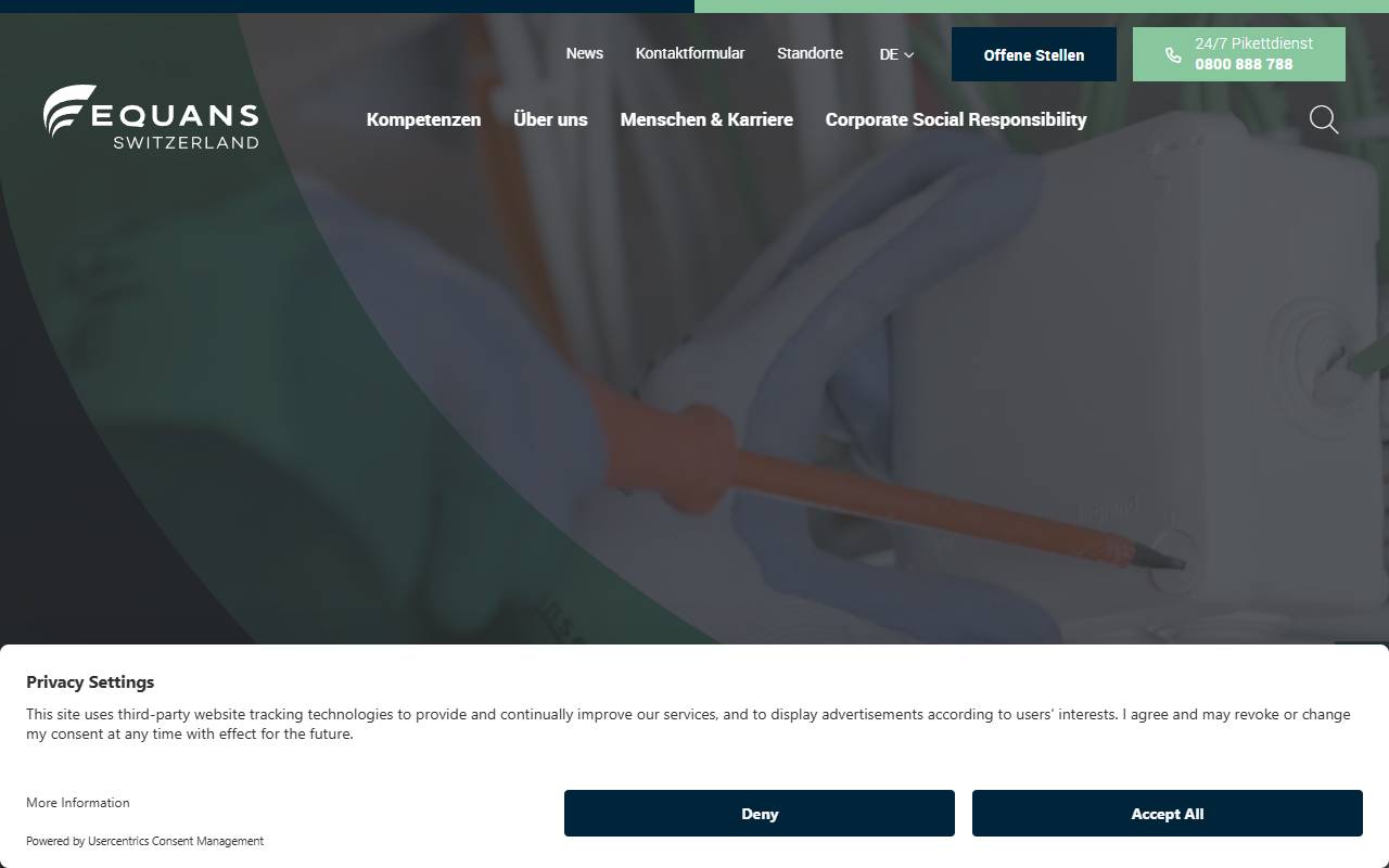 Anteprima del sito: Equans Switzerland Facility Management AG
