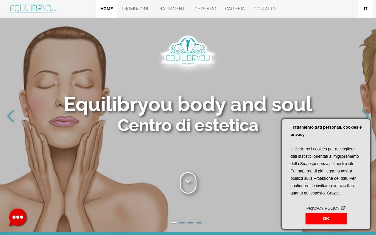 Anteprima del sito: Estetica Equilibryou di Paulo Araujo Fatima Maria