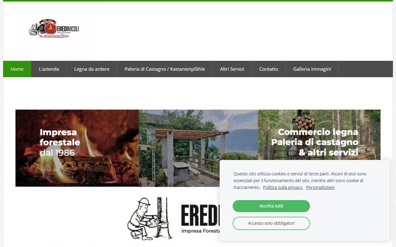 Anteprima del sito: EREDI NICOLI Sagl