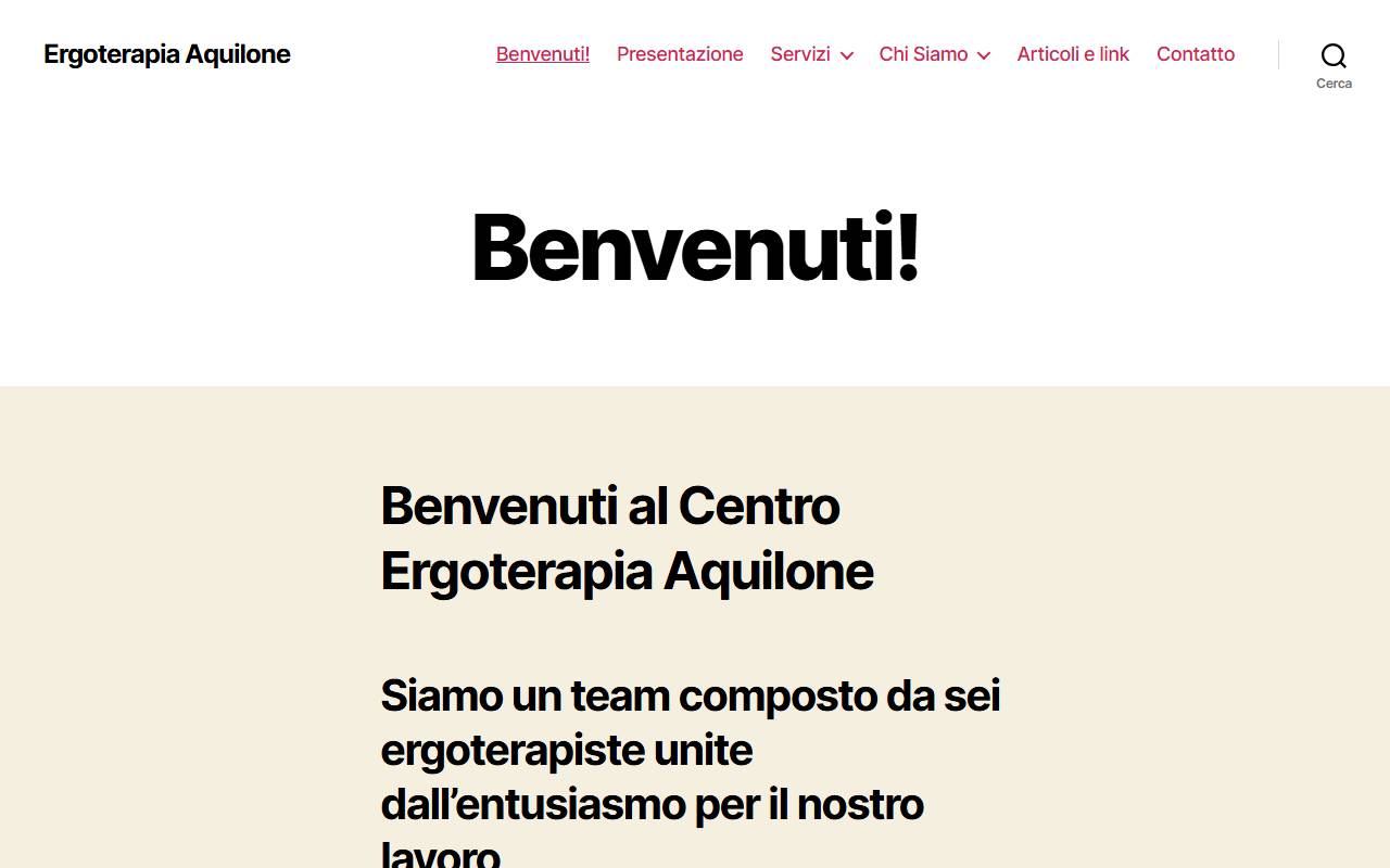 Anteprima del sito: Centro Ergoterapia AQUILONE di GHIDOSSI HERMANS