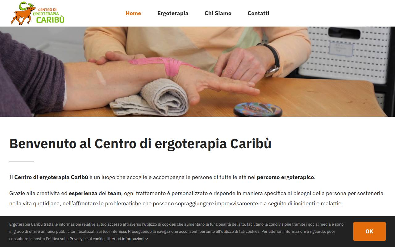 Anteprima del sito: Centro di Ergoterapia Biasca Caribù Sagl