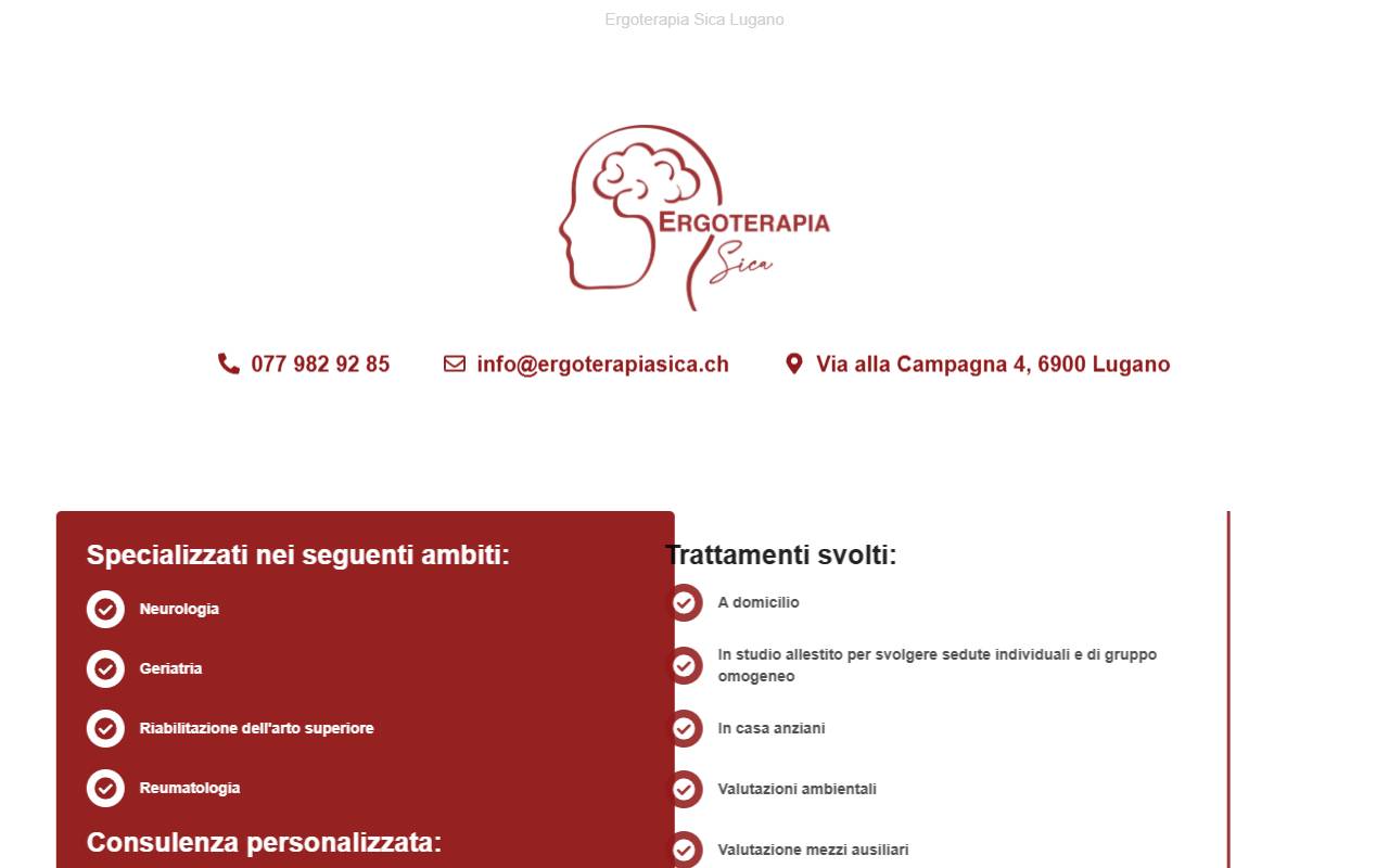 Anteprima del sito: Ergoterapia Sica Sagl