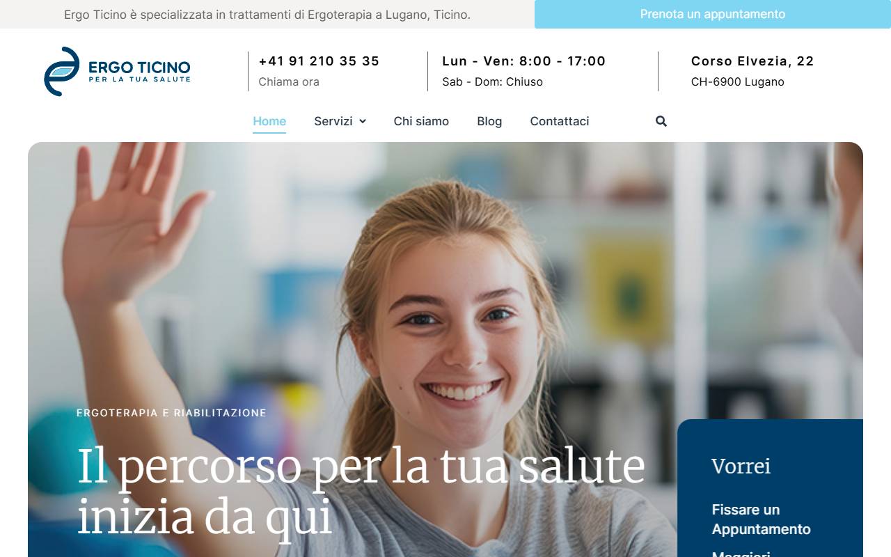 Anteprima del sito: Ergo Ticino Sagl