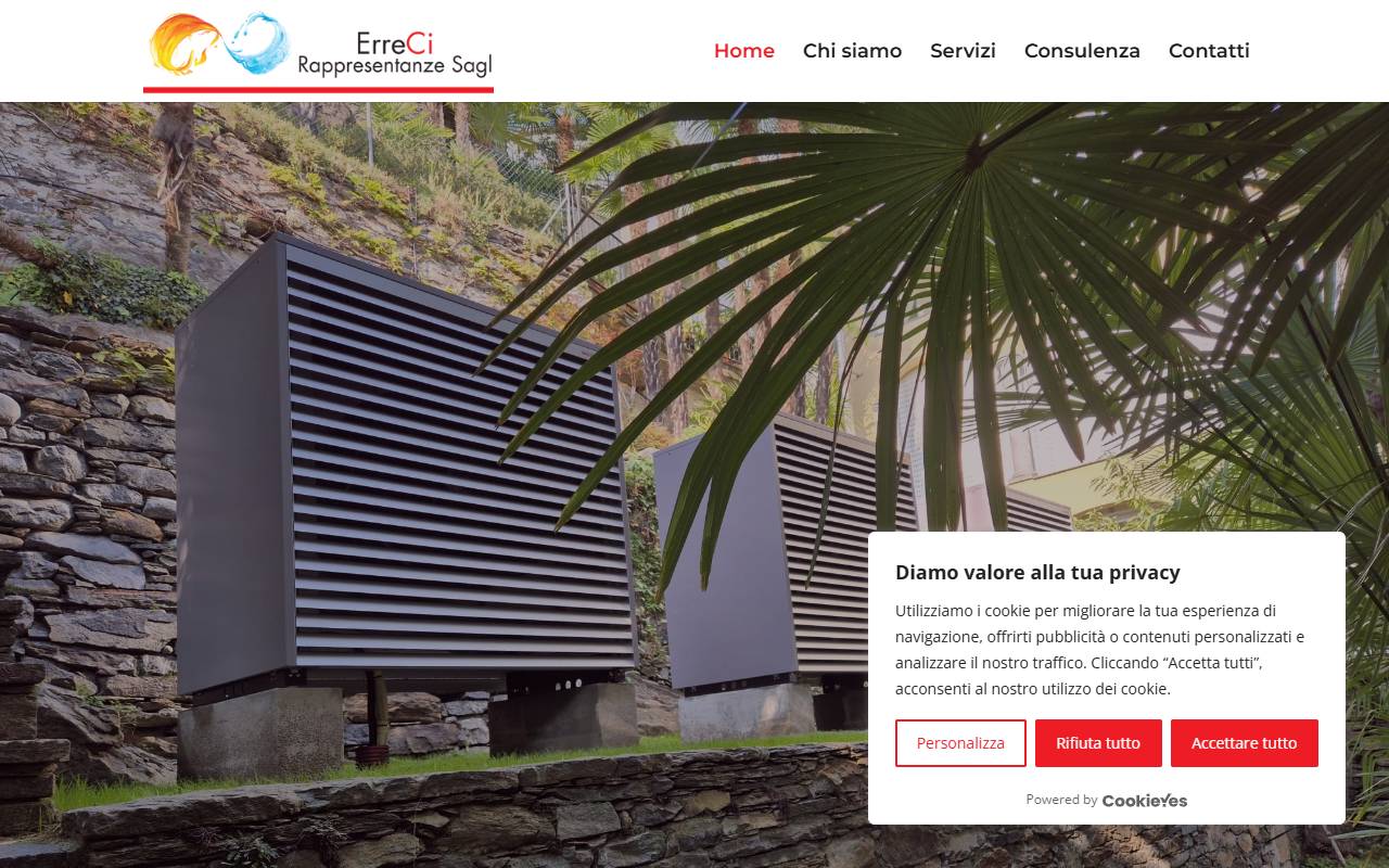 Anteprima del sito: ERRE CI Rappresentanze Sagl