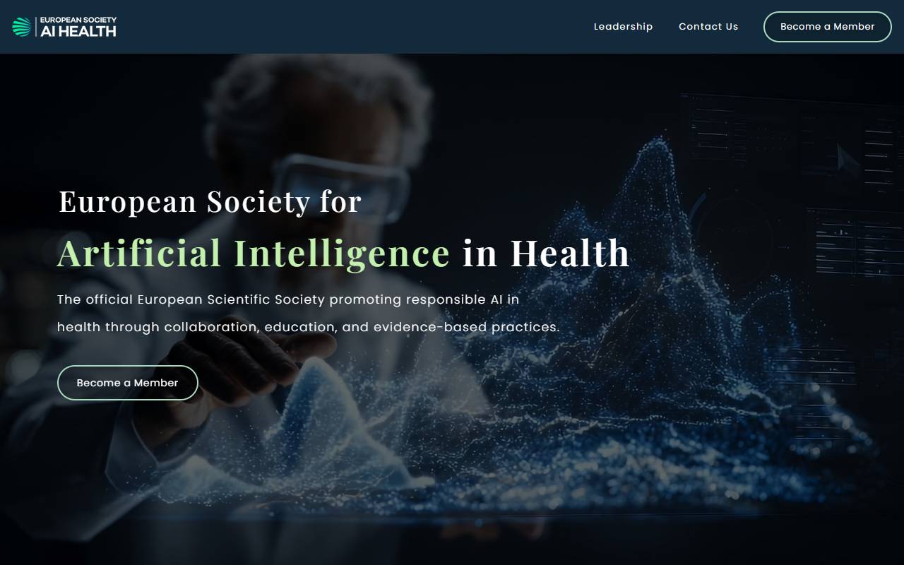Anteprima del sito: European Society for Artificial Intelligence in Health (ESAH)