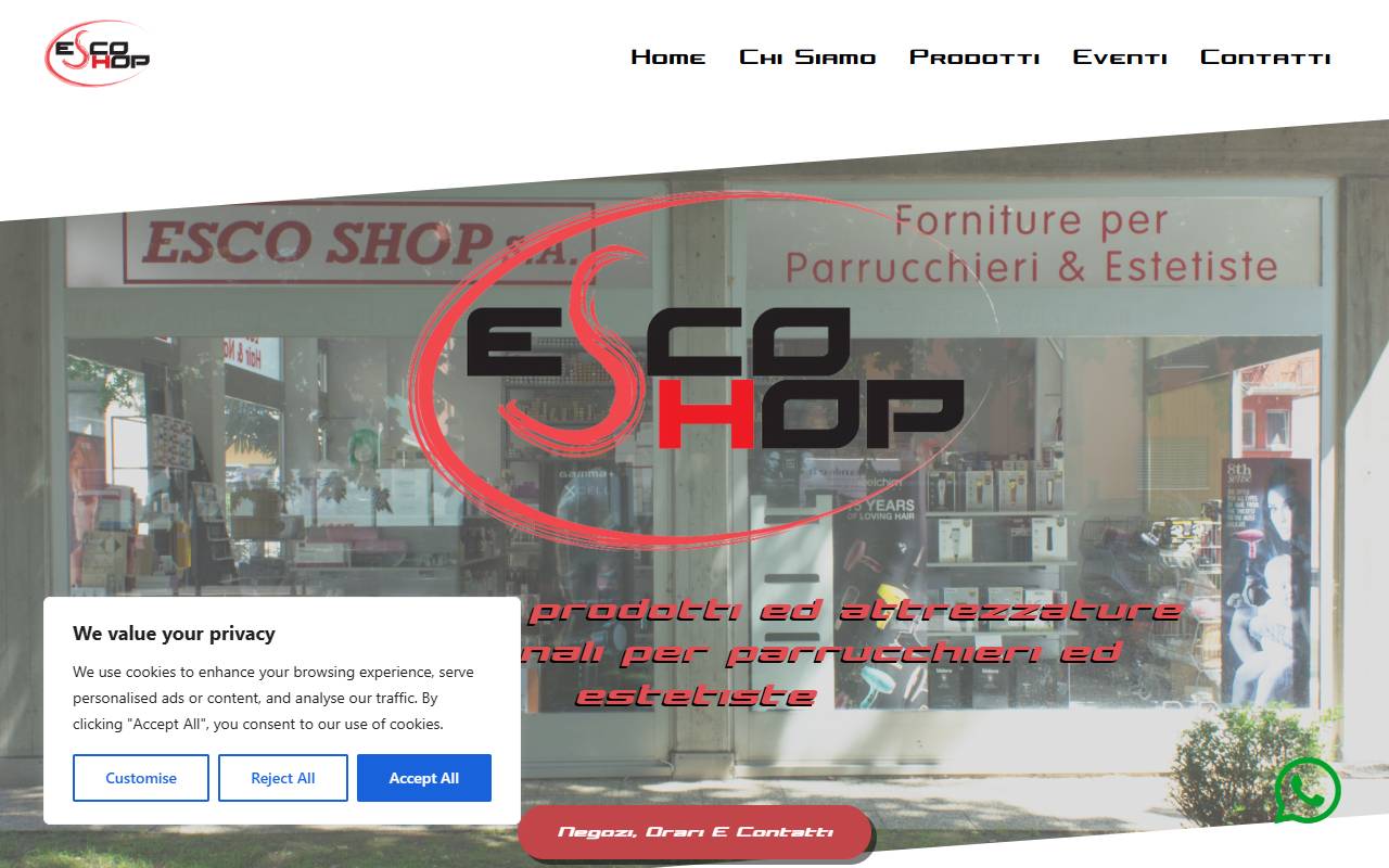 Anteprima del sito: Esco Shop SA
