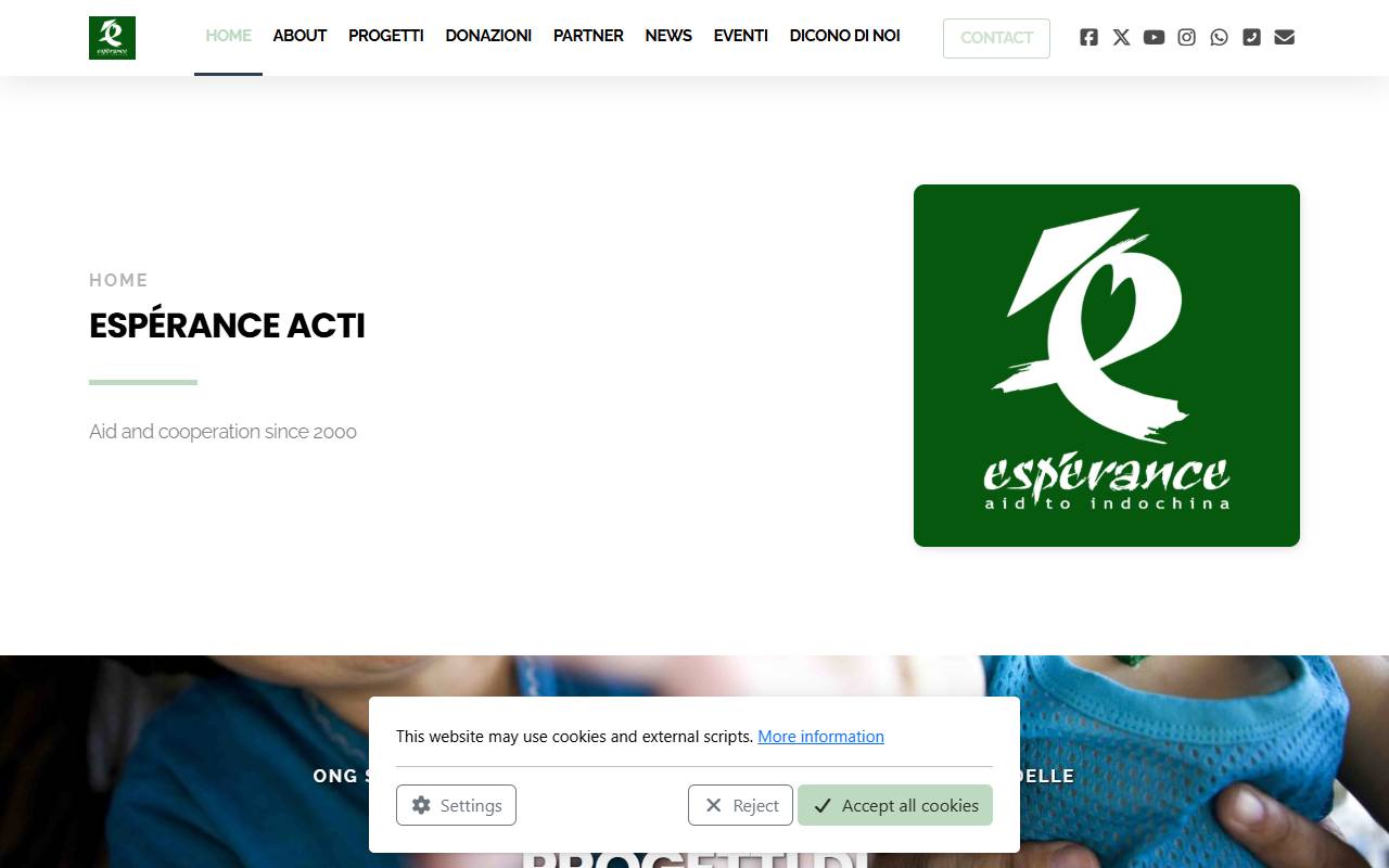 Anteprima del sito: Associazione ACTI espérance