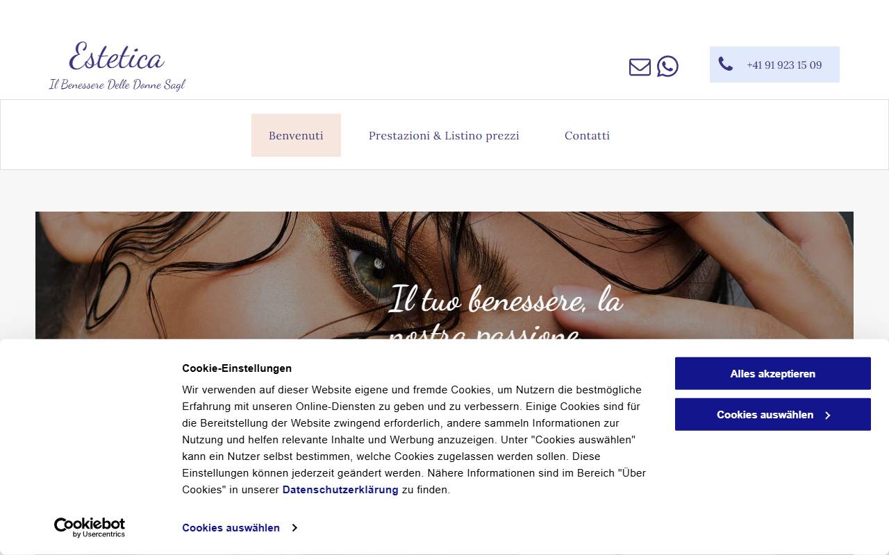Anteprima del sito: ESTETICA "IL BENESSERE DELLE DONNE" SAGL