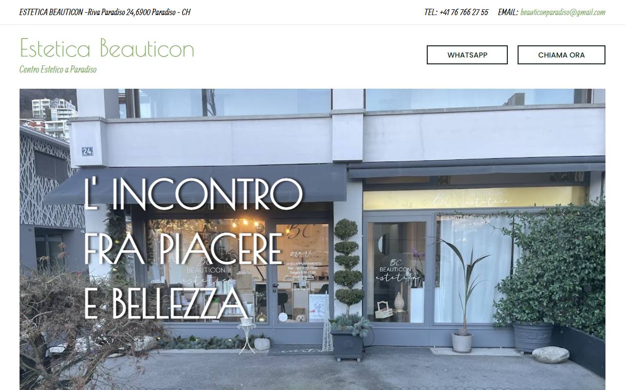 Anteprima del sito: Estetica Beauticon Sagl