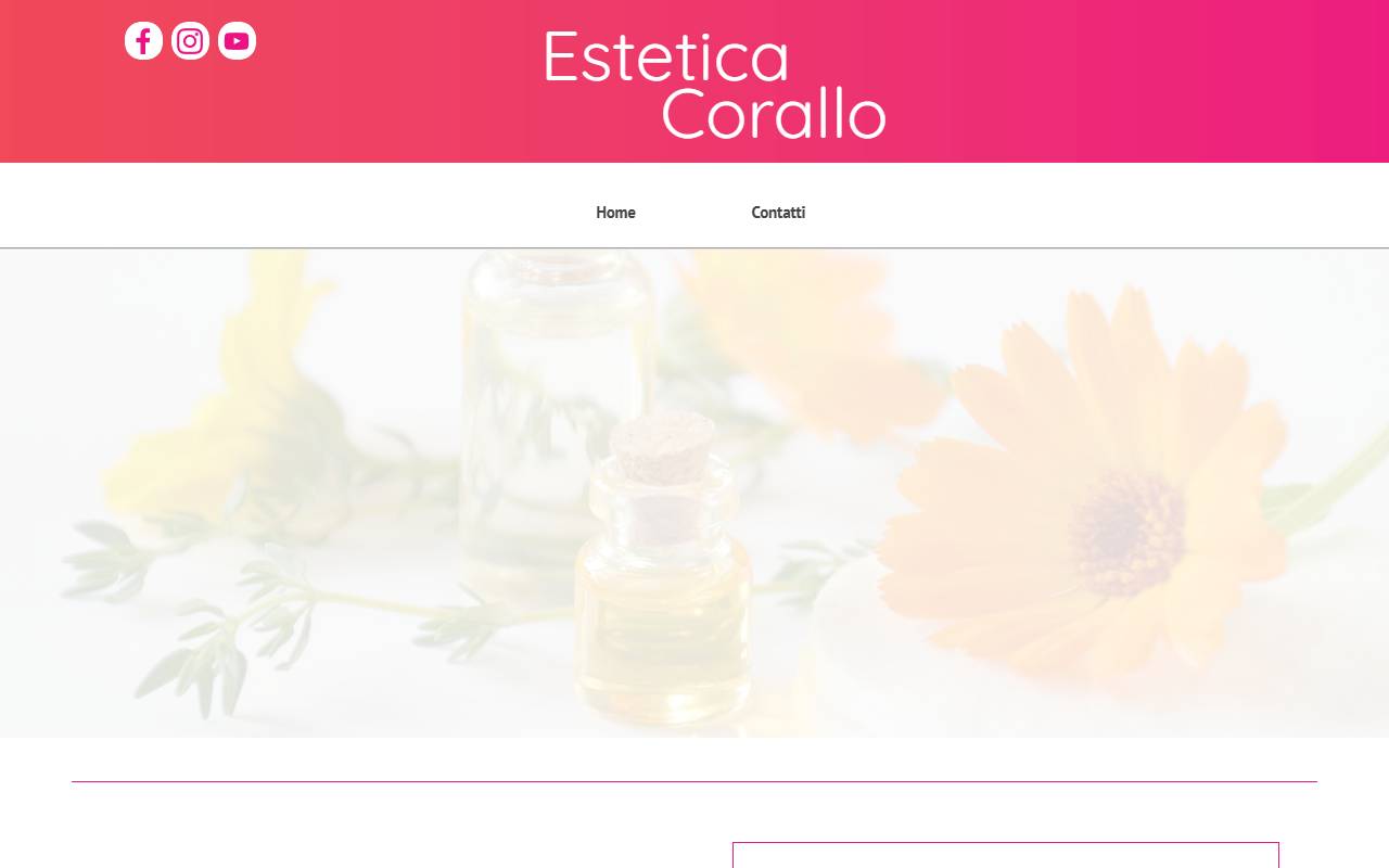 Anteprima del sito: Estetica Corallo Sagl