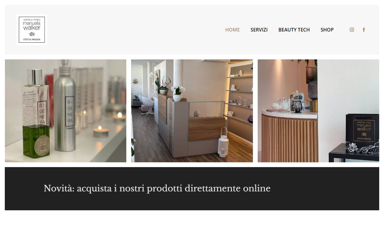 Anteprima del sito: Estetica Ninfea Sagl