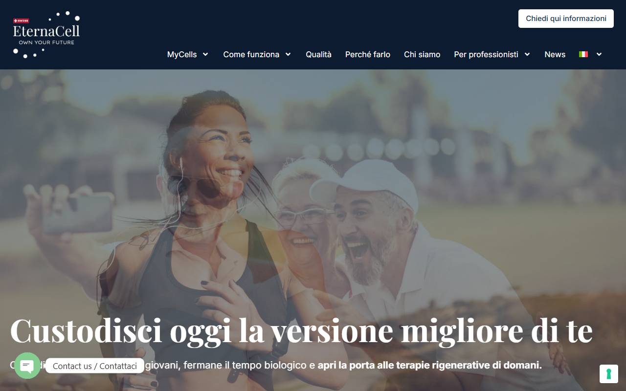Anteprima del sito: EternaCell SA