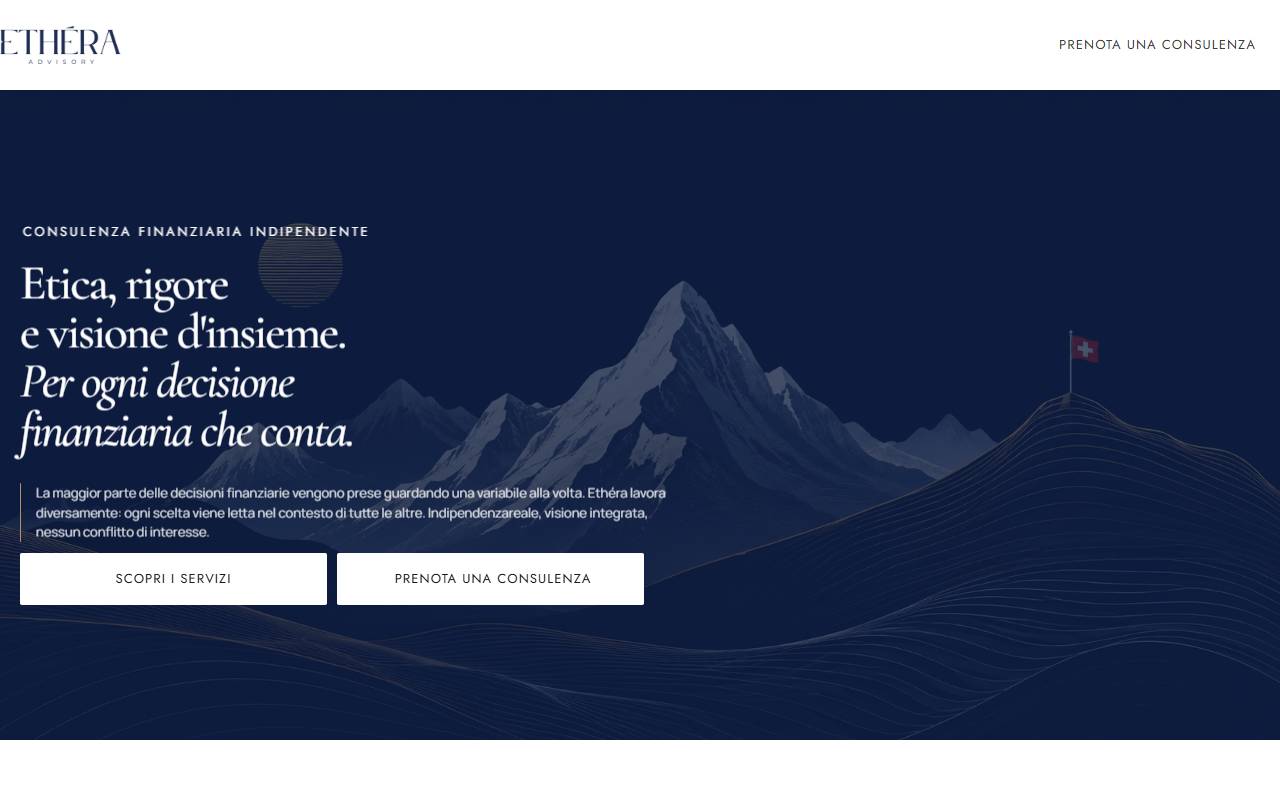 Anteprima del sito: Ethéra Advisory SAGL