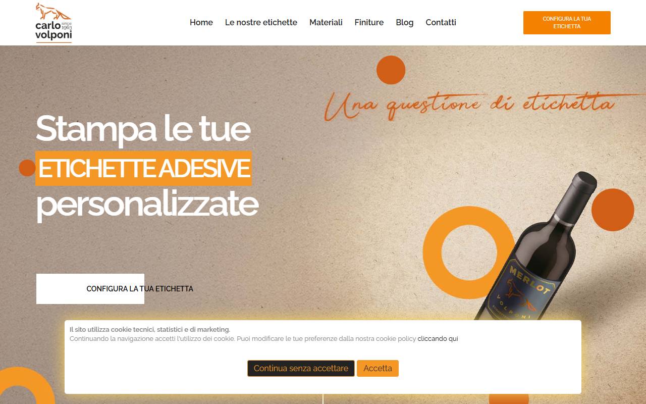 Anteprima del sito: Carlo Volponi SA