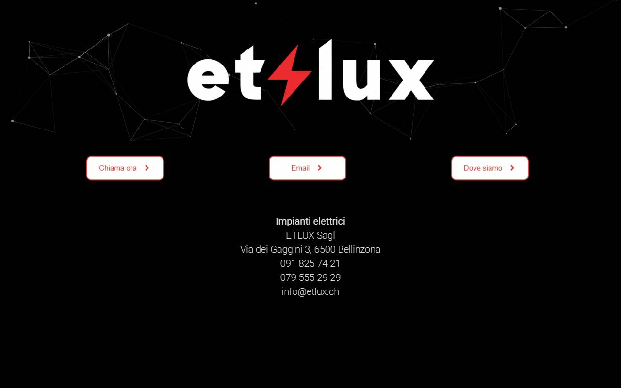 Anteprima del sito: ETLUX Sagl