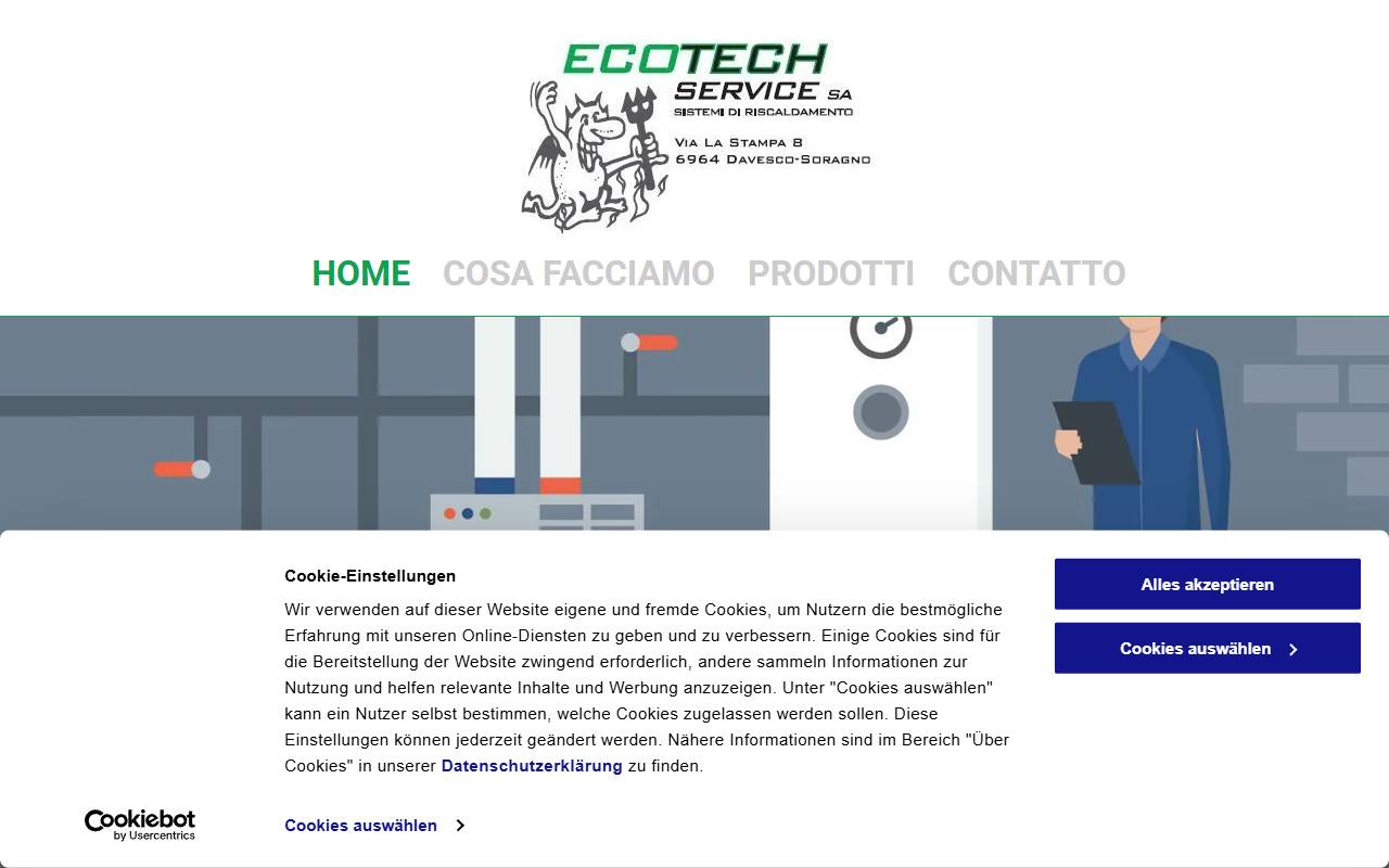 Anteprima del sito: Eco Tech Service SA