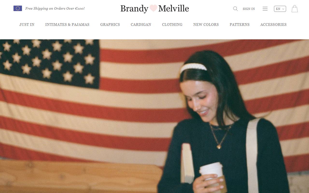 Anteprima del sito: Brandy Melville Europe SA