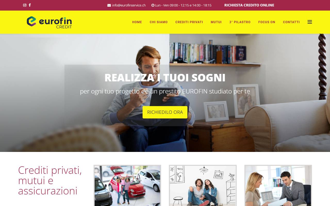 Anteprima del sito: Eurofinservice Sagl