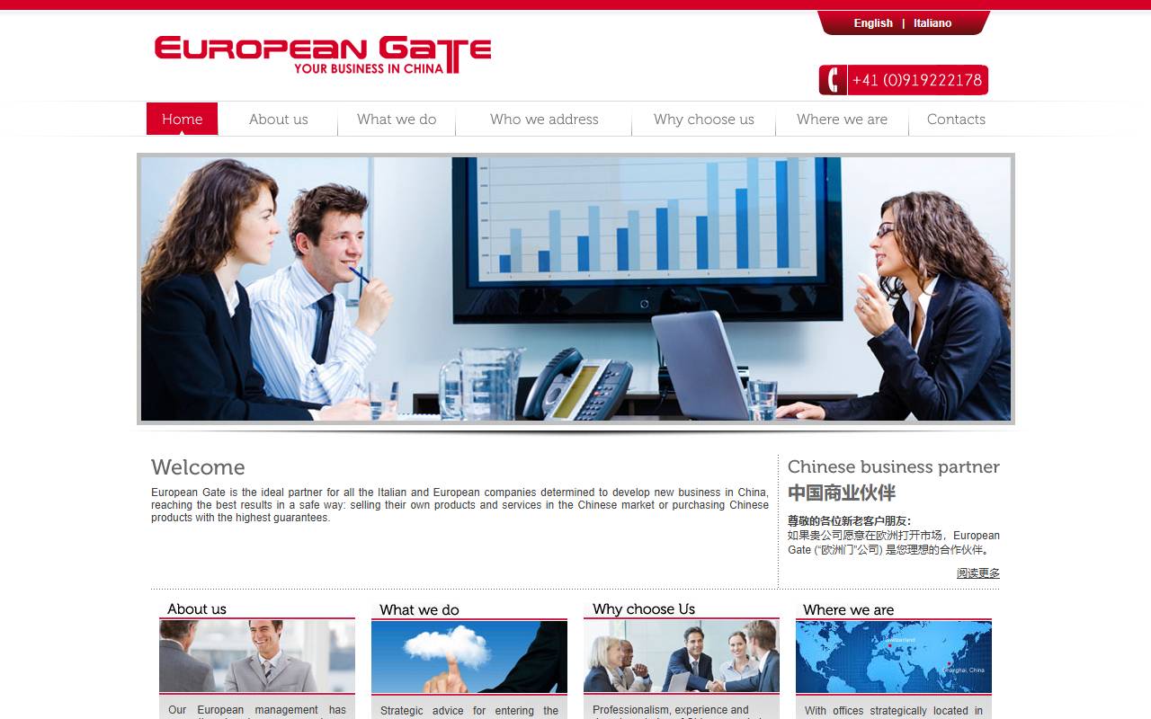 Anteprima del sito: EUROPEANGATE SA