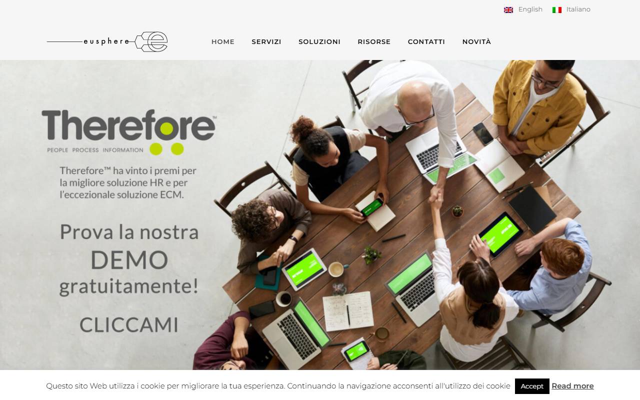 Anteprima del sito: EUSPHERE BUSINESS SOLUTIONS SA