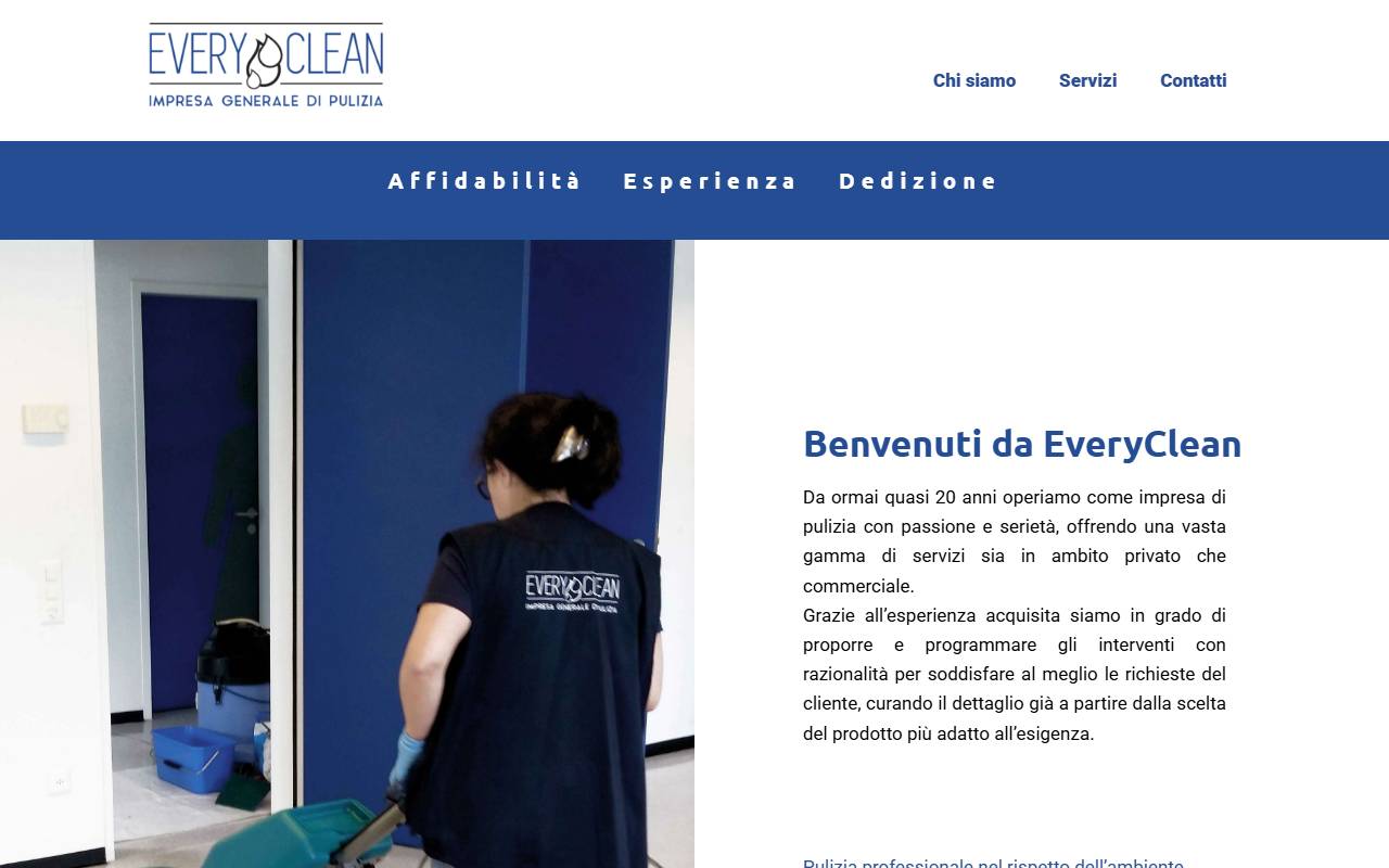 Anteprima del sito: EveryClean Sagl