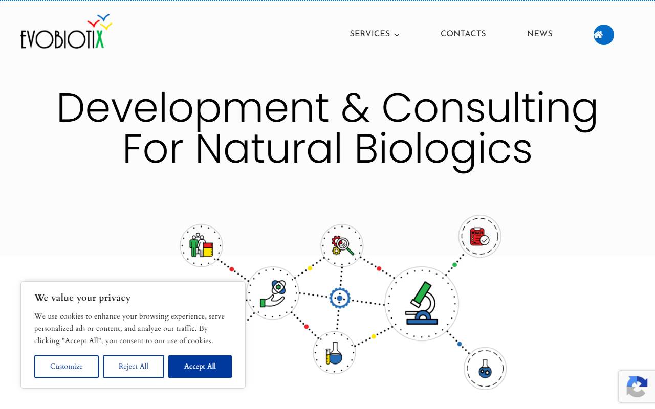 Anteprima del sito: EVOBIOTIX SA