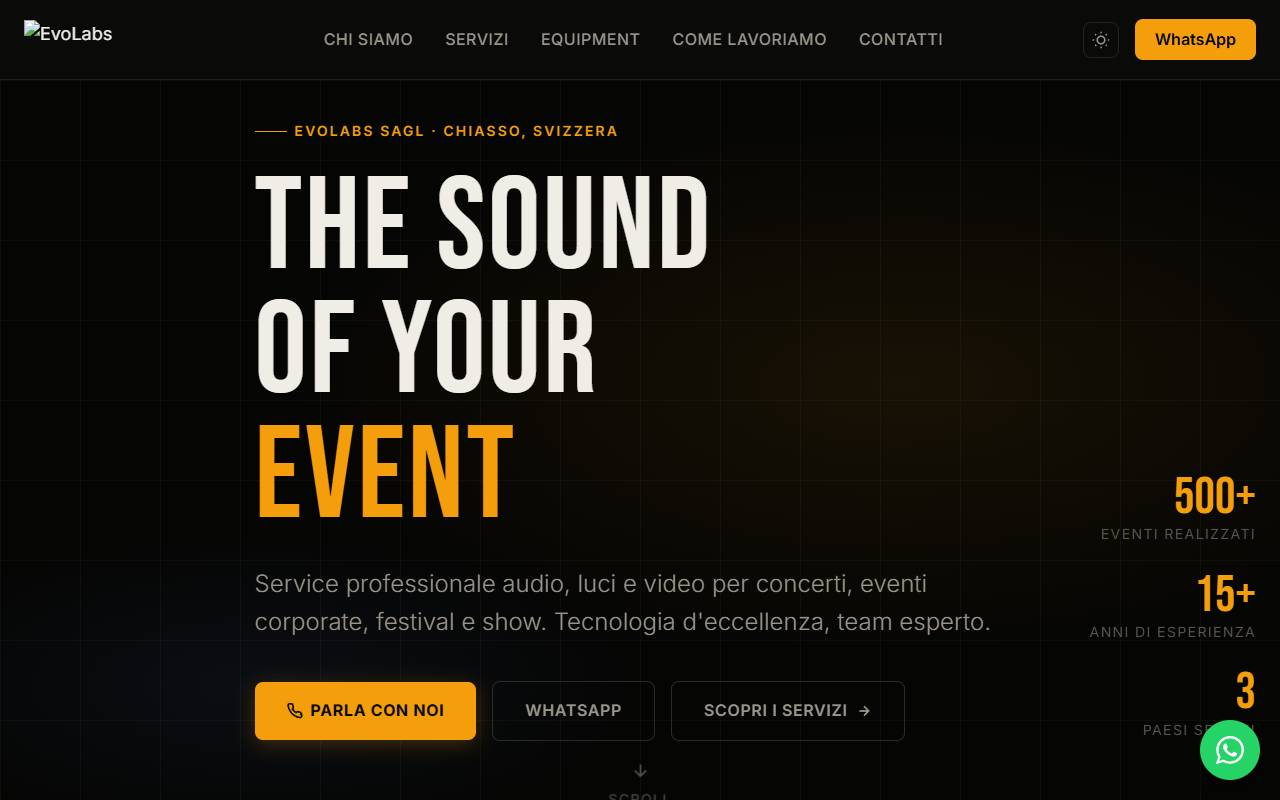 Anteprima del sito: EvoLabs Sagl
