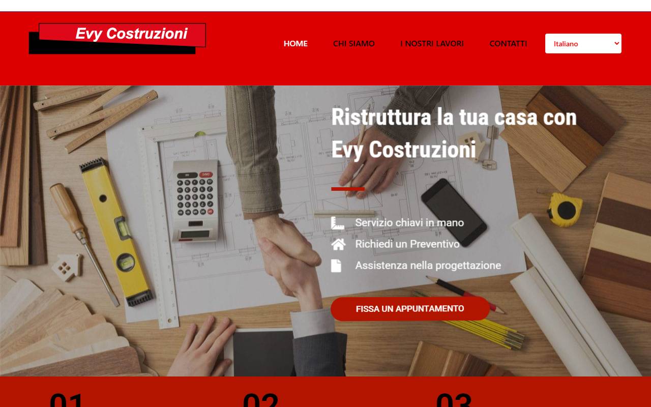 Anteprima del sito: Evy Costruzioni Sagl