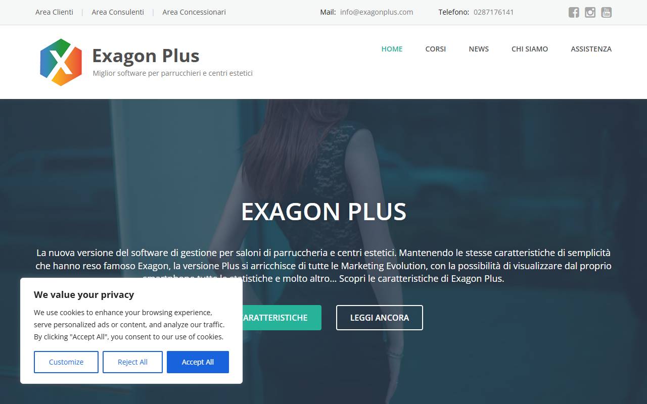 Anteprima del sito: Exagon Plus Sagl
