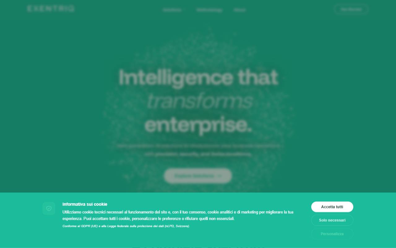 Anteprima del sito: EXENTRIQ SAGL