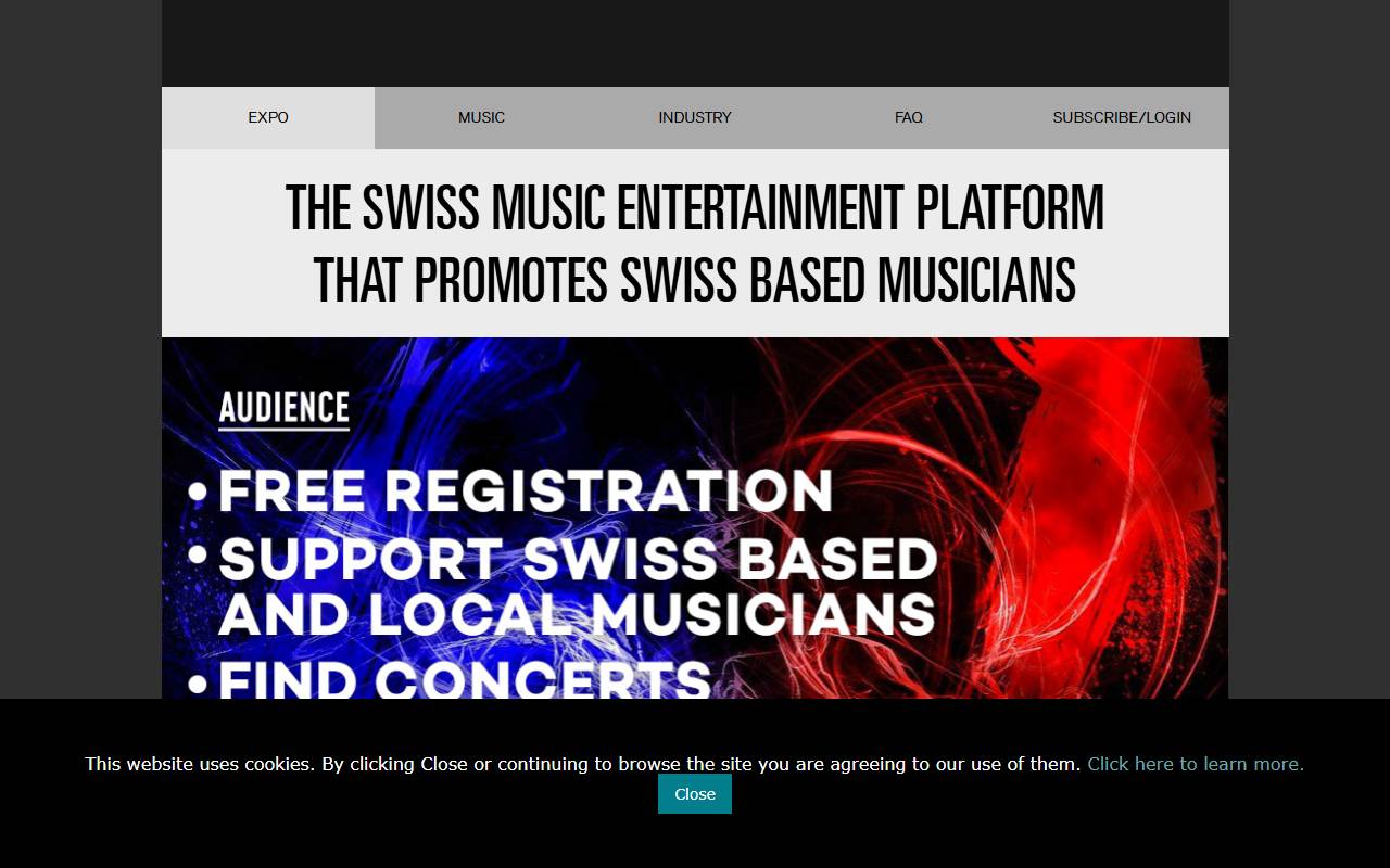 Anteprima del sito: Associazione EXPOMUSIC