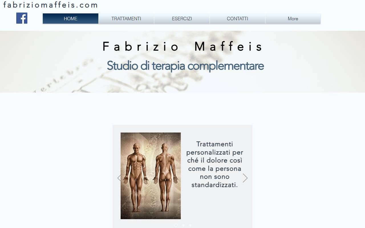 Anteprima del sito: Fabrizio Maffeis studio di terapia complementare Sagl