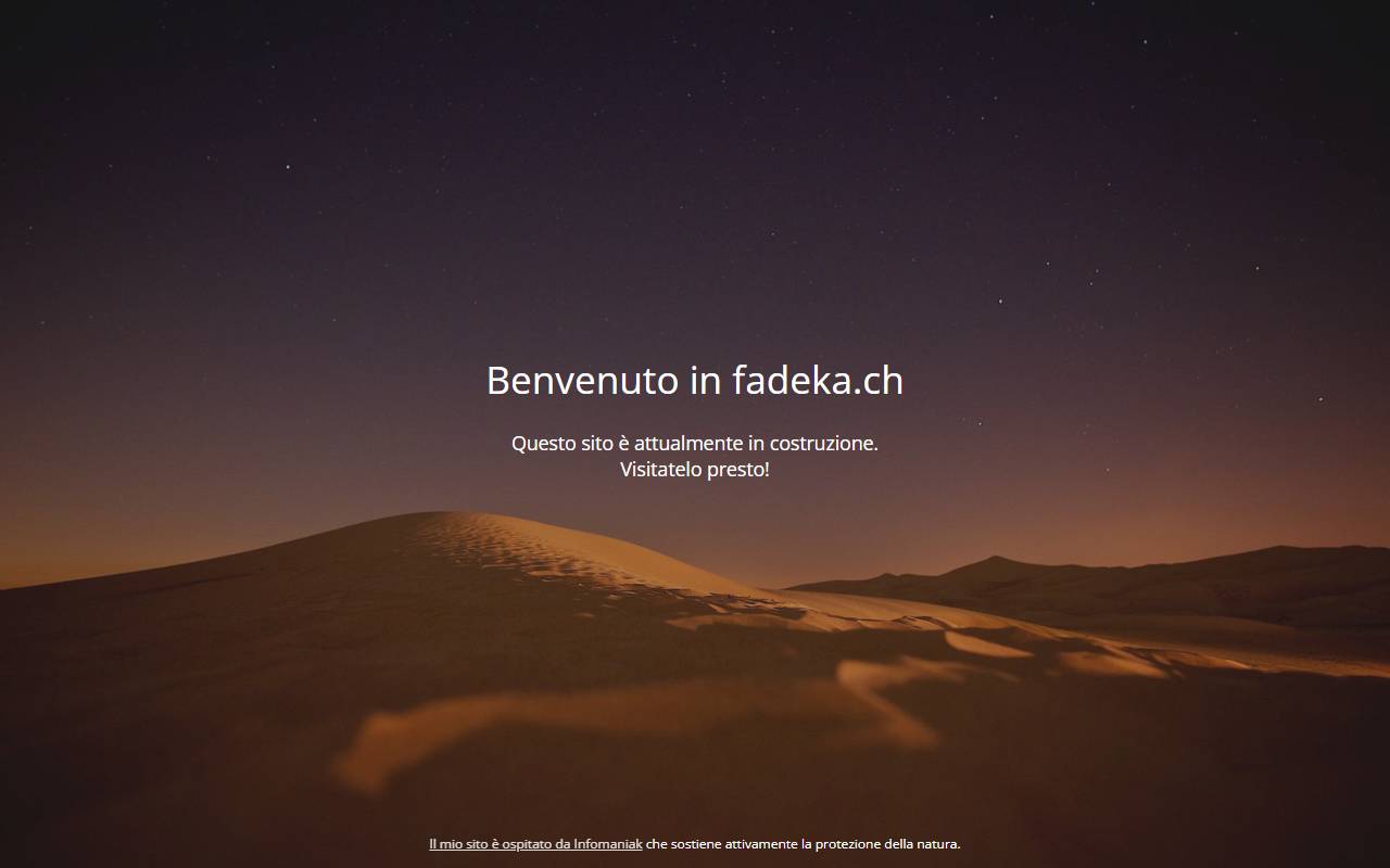 Anteprima del sito: FADEKA SWISS SA