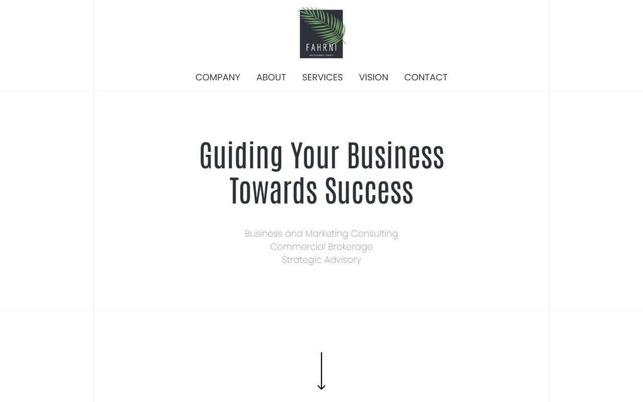 Anteprima del sito: Fahrni Advisory GmbH