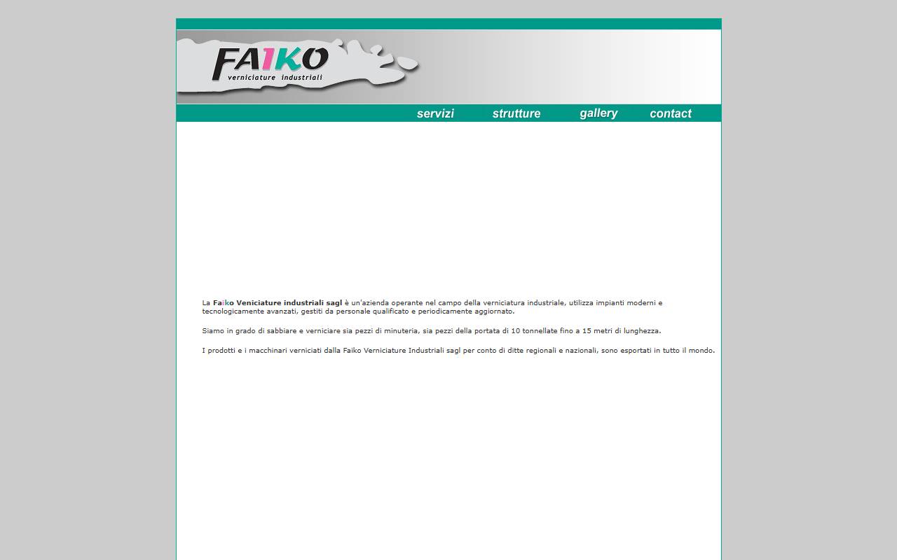 Anteprima del sito: Faiko Verniciature Industriali Sagl