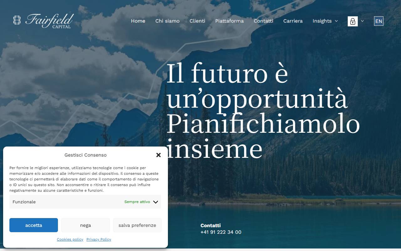 Anteprima del sito: Fairfield Capital SA
