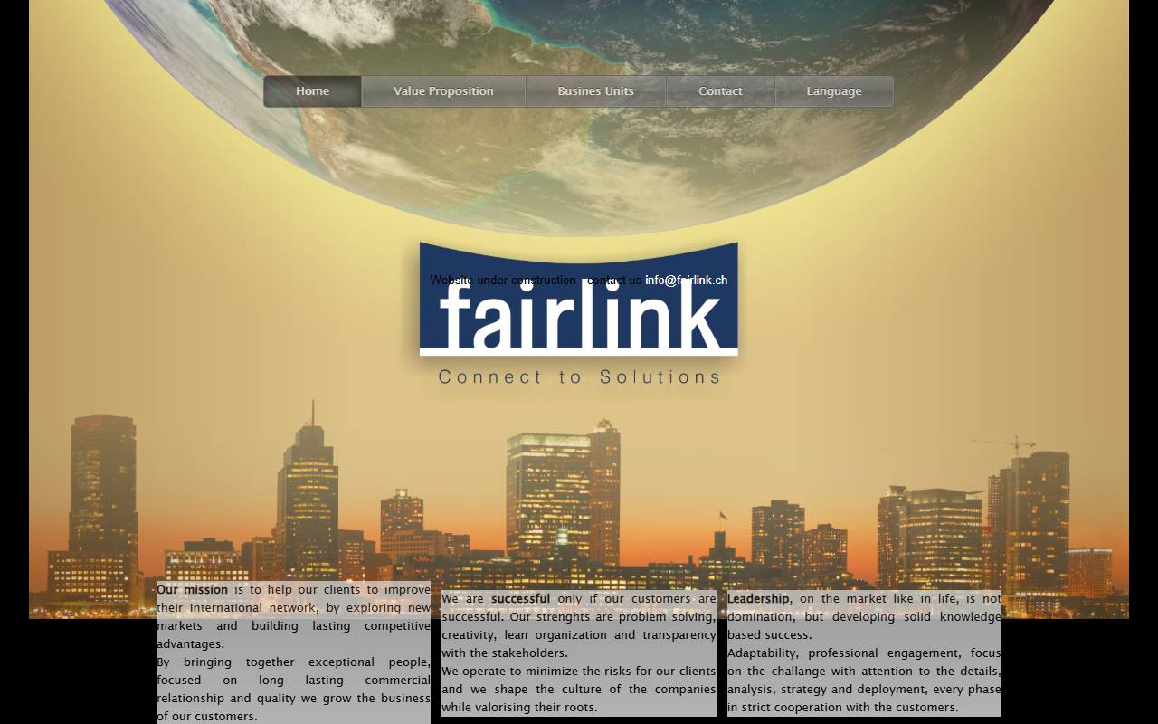 Anteprima del sito: Fairlink Sagl