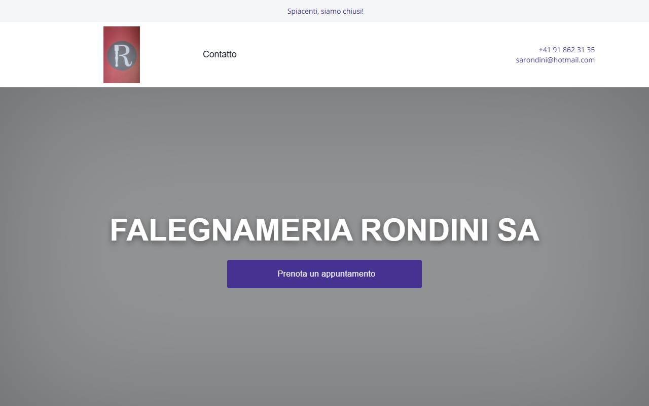 Anteprima del sito: Falegnameria Rondini SA