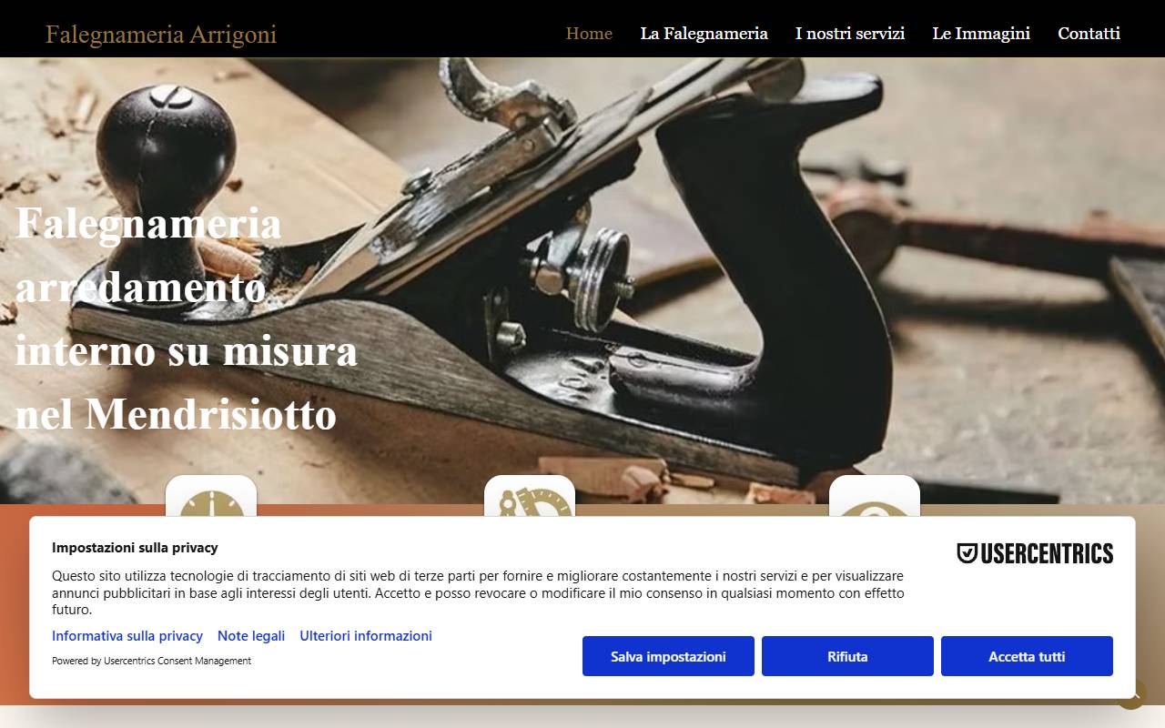 Anteprima del sito: Falegnameria Arrigoni