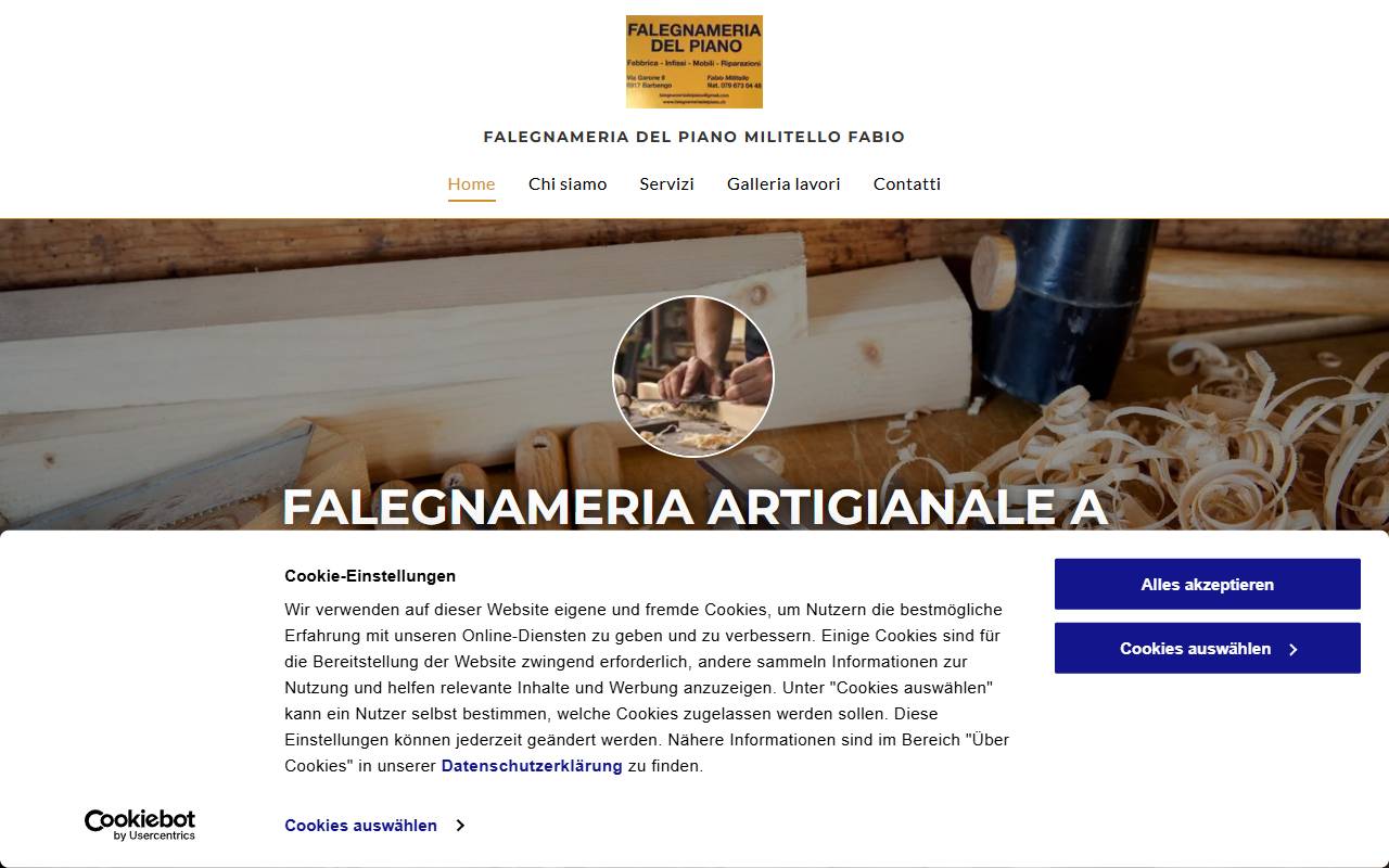 Anteprima del sito: Falegnameria Del Piano Militello Fabio