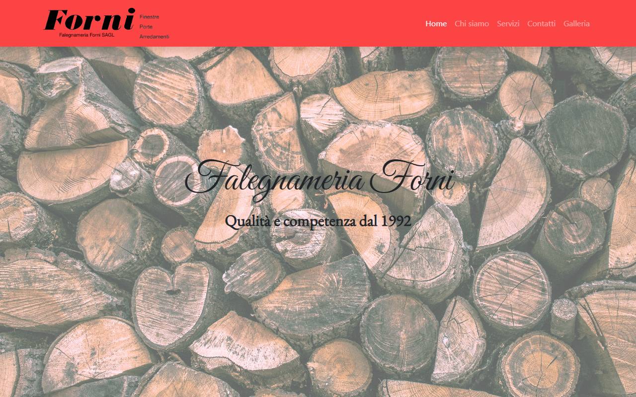 Anteprima del sito: Falegnameria Forni Sagl