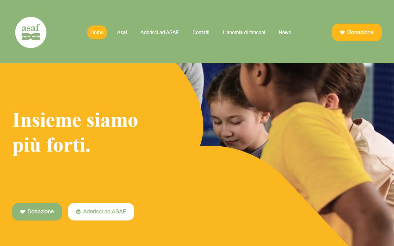 Anteprima del sito: Associazione svizzera per l'Anemia di Fanconi