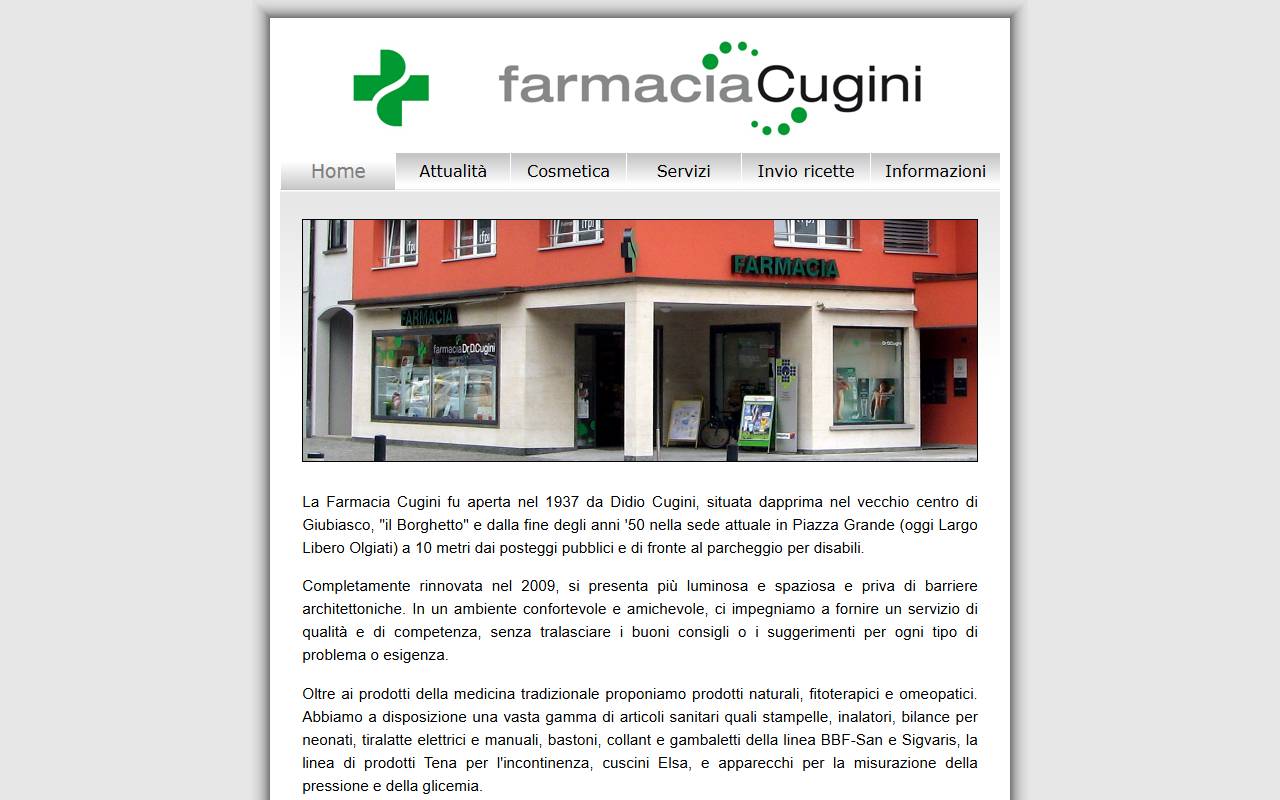 Anteprima del sito: Farmacia Cugini SA