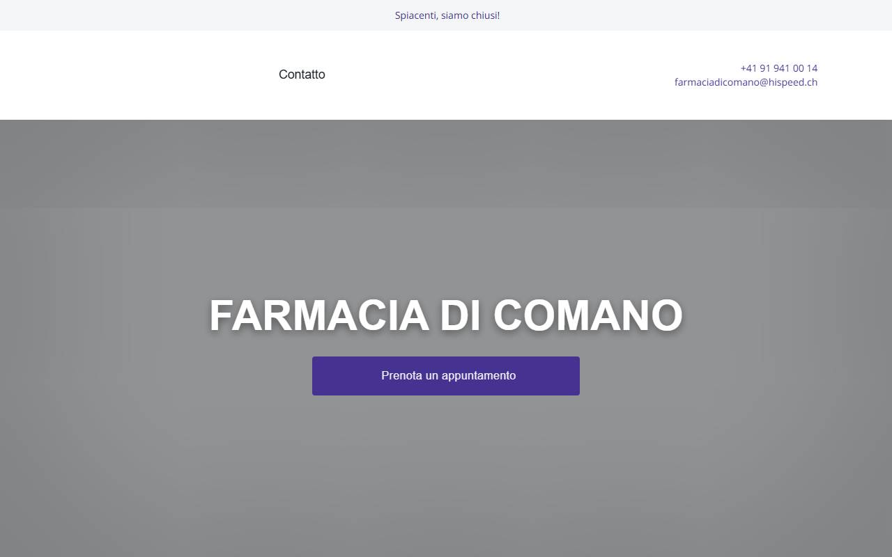 Anteprima del sito: Farmacia di Comano di Paola Cerutti